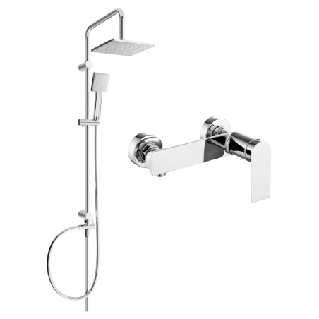 Mexen Tord ensemble de douche en surface avec pommeau de douche et robinet de douche Zero, chrome - 71140200-00