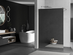 Mexen Kioto Duschvägg Walk-in 110 x 200 cm, spegel 8 mm, borstad nickel - 800-110-101-97-50