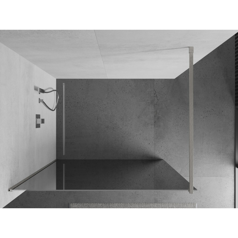 Mexen Kioto dušisein Walk-in 130 x 200 cm, peegel 8 mm, harjatud nikkel - 800-130-101-97-50