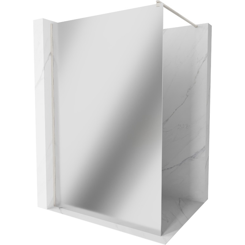 Mexen Kioto dušisein Walk-in 140 x 200 cm, peegel 8 mm, harjatud nikkel - 800-140-101-97-50