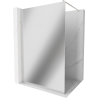 Mexen Kioto paroi de douche Walk-in 140 x 200 cm, miroir 8 mm, nickel brossé - 800-140-101-97-50