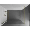 Mexen Kioto dušisein Walk-in 70 x 200 cm, must raam 8 mm, kuldne harjatud - 800-070-101-55-70