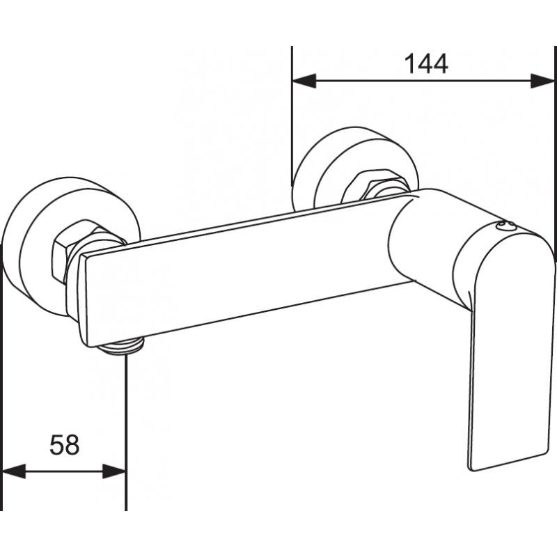 Mexen Erik exposed shower set with a rain shower head and Zero shower mixer, chrome - 71140205-00