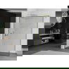 Mexen Kioto douchewand Walk-in 100 x 200 cm, zwart frame 8 mm, goud geborsteld - 800-100-101-55-70