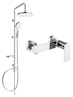 Ensemble de douche apparente Mexen Erik avec pomme de pluie et mitigeur de douche Zero, chromé - 71140205-00