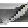 Mexen Kioto Duschwand Walk-in 140 x 200 cm, schwarzer Rahmen 8 mm, gebürstetes Gold - 800-140-101-55-70