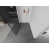 Mexen Kioto paroi de douche Walk-in 150 x 200 cm, motif noir 8 mm, laiton brossé - 800-150-101-65-70