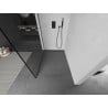 Mexen Kioto paroi de douche Walk-in 100 x 200 cm, motif noir 8 mm, gun gray brossé - 800-100-101-66-70