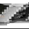 Mexen Kioto douchewand Walk-in 100 x 200 cm, zwart frame 8 mm, geborsteld geweergrijs - 800-100-101-66-70