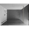 Mexen Kioto paroi de douche Walk-in 100 x 200 cm, motif noir 8 mm, nickel brossé - 800-100-101-97-70