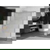 Mexen Kioto douchewand Walk-in 120 x 200 cm, zwart frame 8 mm, geborsteld nikkel - 800-120-101-97-70
