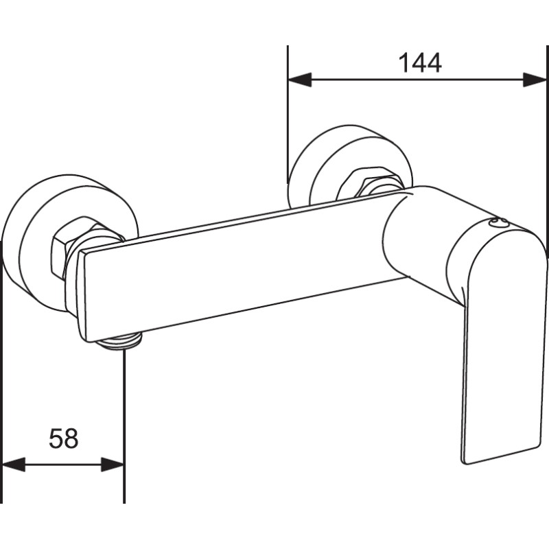 Mexen Zero Tord exposed shower set with rain shower and shower faucet, black - 71140200-70