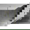 Mexen Kioto douchewand Walk-in 70 x 200 cm, zwart raster 8 mm, goud geborsteld - 800-070-101-55-77