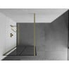 Mexen Kioto Paroi de douche Walk-in 70 x 200 cm, grille noire 8 mm, or brossé - 800-070-101-55-77