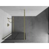 Mexen Kioto dušisein Walk-in 90 x 200 cm, must ruudustik 8 mm, kuldne harjatud - 800-090-101-55-77