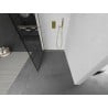 Mexen Kioto paroi de douche Walk-in 110 x 200 cm, motif noir 8 mm, doré brossé - 800-110-101-55-77