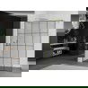 Mexen Kioto douchewand Walk-in 140 x 200 cm, zwart raster 8 mm, goud geborsteld - 800-140-101-55-77