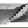 Mexen Kioto Duschwand Walk-in 90 x 200 cm, schwarzes Gitter 8 mm, gebürstetes Kupfer - 800-090-101-65-77