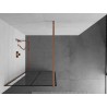 Mexen Kioto dušisein Walk-in 90 x 200 cm, must ruudustik 8 mm, harjatud vask - 800-090-101-65-77