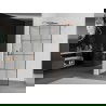 Mexen Kioto douchewand Walk-in 120 x 200 cm, zwart raster 8 mm, geborsteld koper - 800-120-101-65-77