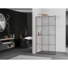 Mexen Kioto dušisein Walk-in 120 x 200 cm, must ruudustik 8 mm, harjatud vask - 800-120-101-65-77