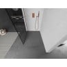Mexen Kioto Duschwand Walk-in 120 x 200 cm, schwarzes Raster 8 mm, gebürstetes Kupfer - 800-120-101-65-77