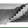 Mexen Kioto douchewand Walk-in 120 x 200 cm, zwart raster 8 mm, geborsteld koper - 800-120-101-65-77