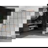 Mexen Kioto douchewand Walk-in 140 x 200 cm, zwart raster 8 mm, geborsteld koper - 800-140-101-65-77