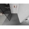 Mexen Kioto dušisein Walk-in 160 x 200 cm, must ruudustik 8 mm, harjatud vask - 800-160-101-65-77