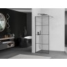 Mexen Kioto dušisein Walk-in 70 x 200 cm, must võrk 8 mm, harjatud relv-hall - 800-070-101-66-77