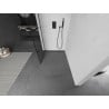 Mexen Kioto Walk-in Shower Wall 90 x 200 cm, black pattern 8 mm, gun gray brushed - 800-090-101-66-77