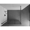 Mexen Kioto paroi de douche Walk-in 100 x 200 cm, motif noir 8 mm, gris gun brossé - 800-100-101-66-77