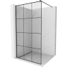 Paroi de douche Mexen Kioto Walk-in 110 x 200 cm, motif noir 8 mm, gris gun brossé - 800-110-101-66-77