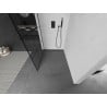 Mexen Kioto paroi de douche Walk-in 120 x 200 cm, motif noir 8 mm, gun gray brossé - 800-120-101-66-77