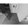 Mexen Kioto paroi de douche Walk-in 150 x 200 cm, motif noir 8 mm, gris gun brossé - 800-150-101-66-77