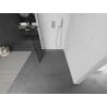 Paroi de douche Mexen Kioto Walk-in 70 x 200 cm, motif noir 8 mm, nickel brossé - 800-070-101-97-77