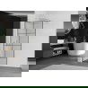 Mexen Kioto Duschwand Walk-in 80 x 200 cm, schwarzes Gitter 8 mm, gebürsteter Nickel - 800-080-101-97-77