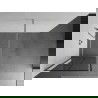 Mexen Kioto Duschwand Walk-in 80 x 200 cm, schwarzes Gitter 8 mm, gebürsteter Nickel - 800-080-101-97-77