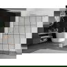 Mexen Kioto Duschwand Walk-in 140 x 200 cm, schwarzes Gitter 8 mm, gebürsteter Nickel - 800-140-101-97-77