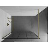 Mexen Kioto dušisein Walk-in 70 x 200 cm, must muster 8 mm, kuldne harjatud - 800-070-101-55-78