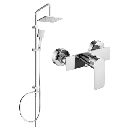 Mexen Tord conjunto de ducha exterior con rociador y grifo de ducha Alexa, cromo - 71240200-00