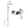 Mexen Tord Aufputz-Duschset mit Regenduschkopf und Duscharmatur Alexa, Chrom - 71240200-00