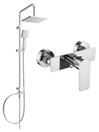 Mexen Tord Aufputz-Duschset mit Regenduschkopf und Duscharmatur Alexa, Chrom - 71240200-00