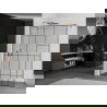 Mexen Kioto Duschwand Walk-in 70 x 200 cm, schwarzes Muster 8 mm, gebürstetes Messing - 800-070-101-65-78