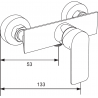 Mexen Carl Aufputz-Duschset mit Regenbrause und Duscharmatur Alexa, Chrom - 71240240-00