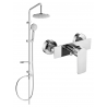 Mexen Alexa Carl conjunto de chuveiro exterior com chuveiro de teto e misturadora de chuveiro, cromado - 71240240-00
