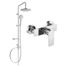 Mexen Carl Aufputz-Duschset mit Regenbrause und Duscharmatur Alexa, Chrom - 71240240-00