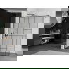 Mexen Kioto Walk-in Duschwand 140 x 200 cm, schwarze Struktur 8 mm, gebürstetes Gun Gray - 800-140-101-66-78