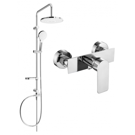 Mexen Alexa Erik exposed shower set with showerhead and shower faucet, chrome - 71240205-00