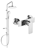 Mexen Erik conjunto de ducha de montaje externo con rociador y grifo de ducha Alexa, cromo - 71240205-00